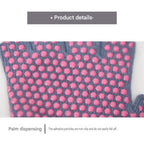 Purple Yoga Gloves and Five Toe Socks Set - Acrylic Knit Half Finger Gloves with Silicone Dots, Cotton Blend Non-Slip Socks for Pilates, Dance, and Indoor Fitness Training