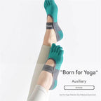 Black Yoga Gloves and Five Toe Socks Set - Acrylic Knit Half Finger Gloves with Silicone Dots, Cotton Blend Non-Slip Socks for Pilates, Dance, and Indoor Fitness Training