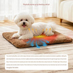 Grey  XL Size 72x115cm Self Heating Pet Mat - Soft Plush Non-Slip Thermal Bed for Cats and Small Dogs Indoor Crate Car Travel Use