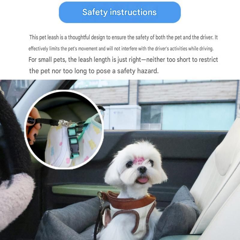 Grey Paw print pattern S Size 40x30cm Car pet bed -Oxford Linen Removable Washable Non-Slip Sofa Bed for Small Dogs Cats Indoor Travel Use
