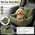 Green M Size 55x40cm Car pet bed -Oxford Linen Removable Washable Non-Slip Sofa Bed for Small Dogs Cats Indoor Travel Use