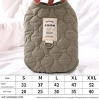 Green S Size 32x20cm Fleece-lined thickened dog vest - Cotton Fleece Lined Harness Compatible Winter Coat for  Dogs Shed Control Outdoor Walks，Winter Pet Essentials