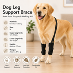 M  Size Dog Knee Brace and Leg Support Sleeve - Protective Wrap, Lightweight Anti Licking Cover for Walking and Supervised Daily Pet Care