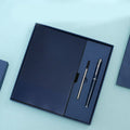 Dark Blue Luxury A5 Notebook and Pen Gift Set Business Journal Office Writing Diary Executive Stationery Present Box with Gift Bag