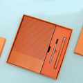 Yellow Luxury A5 Notebook and Pen Gift Set Business Journal Office Writing Diary Executive Stationery Present Box with Gift Bag