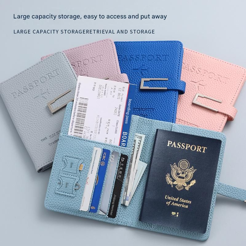 Black Travel Passport Holder and Notebook Gift Set with Luggage Tag & Metal Pen Business Travel Gift Box