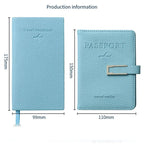 Orange Travel Passport Holder and Notebook Gift Set with Luggage Tag & Metal Pen Business Travel Gift Box
