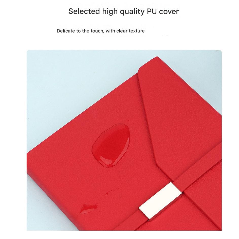Red Executive A5 Notebook Gift Set with Metal Pen, Business Card Holder and Keychain for Corporate Gifts, Client Appreciation and Office Professionals