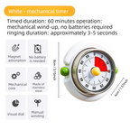 Macaron Pastel Dual-Tip Highlighter & Magnetic Mechanical Timer(White) Set - Visual Time Management for Study, Cooking & Productivity