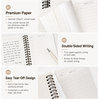 Fruit Series To Do List Notebook (Blueberry) – Spiral Bound Journal with Cute Fruit Cover, 80 Sheets, Portable Planner for Daily Notes, Study, Office and Personal Organisation