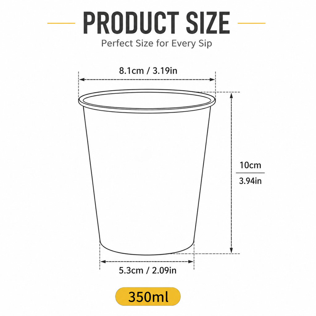 Black 304 Stainless Steel Camping Coffee Cup  with Leather Sleeve – 350ml Portable Outdoor Drinking Cup, Beer Cup, Travel Mug for Camping, Hiking, Picnic and Daily Coffee