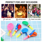 200 Piece Party Whistle and Blowout Set - 100 Whistle Balloons and 100 Party Blowers, Colourful Party Favors for Birthday Parties, Celebrations, Games and Loot Bags