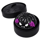 (Black Mini Bread) Halloween Slow-Rebound Soft Mini Bread Toy, 8.5cm, Stress-Relieving Squeeze Toy, Soft Food-Shaped Sensory Decompression Toy, with Storage Basket, Suitable for Teenagers and Adults, Party Gift
