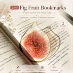 2PCS Cute Figs Acrylic Bookmarks Fruit Transparent Reading Bookmarks Aesthetic Page Markers for Book Lovers Students Teachers Reading Gifts
