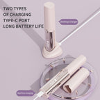 Pink Portable Cordless Hair Straightener Brush Rechargeable Mini Hair Styling Comb, USB-C Fast Charging, 4 Temperature Settings 140-220°C, Anti-Scald Design, Travel Hair Straightener for Home & On-the-Go Styling
