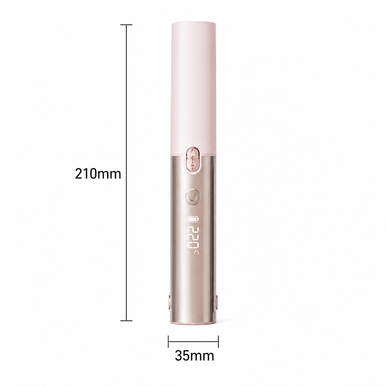Brown Portable Cordless Hair Straightener Brush Rechargeable Mini Hair Styling Comb, USB-C Fast Charging, 4 Temperature Settings 140-220°C, Anti-Scald Design, Travel Hair Straightener for Home & On-the-Go Styling