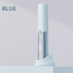 Blue Portable Cordless Hair Straightener Brush Rechargeable Mini Hair Styling Comb, USB-C Fast Charging, 4 Temperature Settings 140-220°C, Anti-Scald Design, Travel Hair Straightener for Home & On-the-Go Styling
