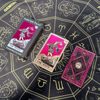Rose Red Sun Paper Box Tarot Cards Waterproof PVC Plastic 78 Card Tarot Deck, Classic Divination Oracle Cards, Durable Shuffle Friendly Mystic Reading Cards Gift for Beginners and Collectors