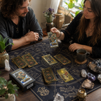 Gold Foil Tarot Cards Gilded Hexagram Paper Box Edition Waterproof PVC Plastic 78 Card Tarot Deck, Classic Divination Oracle Cards, Durable Shuffle Friendly Mystic Reading Gift for Beginners and Collectors