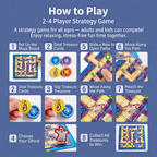 Ghost Maze Board Game Family Strategy Game Interactive Flying Chess Tabletop Puzzle Game with Treasure Hunt Cards Moving Maze Pieces for Home Entertainment Party Activities