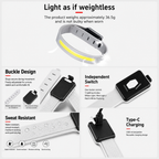Green Running Belt and 2 Pack LED Wrist Light Set Outdoor Sports Waist Bag with Water Bottle Holder Reflective Running Belt and Rechargeable Safety Wrist Lights for Night Running Hiking Cycling Fitness