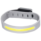 Orange Running Belt and 2 Pack LED Wrist Light Set Outdoor Sports Waist Bag with Water Bottle Holder Reflective Running Belt and Rechargeable Safety Wrist Lights for Night Running Hiking Cycling Fitness