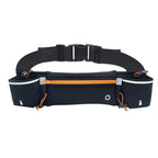 Orange Running Waist Pack Sports Belt with Water Bottle Holder Adjustable Phone Waist Bag Reflective Lightweight Fanny Pack for Marathon Running Hiking Cycling Walking Fitness and Outdoor Activities
