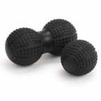 Massage Ball Set - Black TPR Peanut Ball and Single Ball - Trigger Point Self Massage for Feet, Arches, Neck, Shoulders, Back and Post Workout Recovery