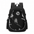 Black Sports Racket Backpack - Lightweight Casual Travel Bag with Separate Racket Compartment, Shoe Compartment, Bottle Pocket for Tennis, Badminton, Gym and Outdoor Use
