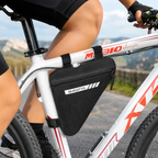 Black Bicycle Frame Bag - Triangular Storage Bag for Cycling, Outdoor Rides and Daily Commuting