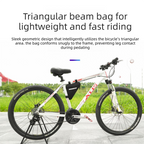 Black-red Bicycle Frame Bag - Triangular Storage Bag for Cycling, Outdoor Rides and Daily Commuting