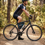Black-blue Bicycle Frame Bag - Triangular Storage Bag for Cycling, Outdoor Rides and Daily Commuting