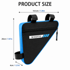 Black-blue Bicycle Frame Bag - Triangular Storage Bag for Cycling, Outdoor Rides and Daily Commuting