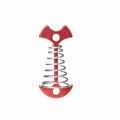 Red Fishbone Spring Tent Pegs - 5 Pack Outdoor Camping Stakes for Tent Guy Lines, Canopy and Board Fixing