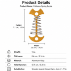 Gold Fishbone Spring Tent Pegs - 5 Pack Outdoor Camping Stakes for Tent Guy Lines, Canopy and Board Fixing