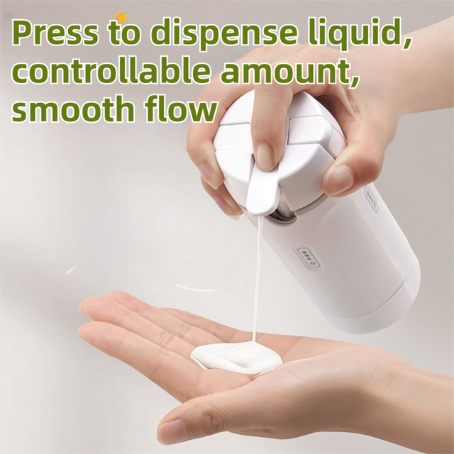 4-in-1 White Compact Travel Cosmetic Dispenser Bottle - 4 x 30ml Refillable Pump Toiletries Containers, Lockable & Leakproof Design, Space-Saving & Free Labels for Shampoo Lotion Cream Perfume