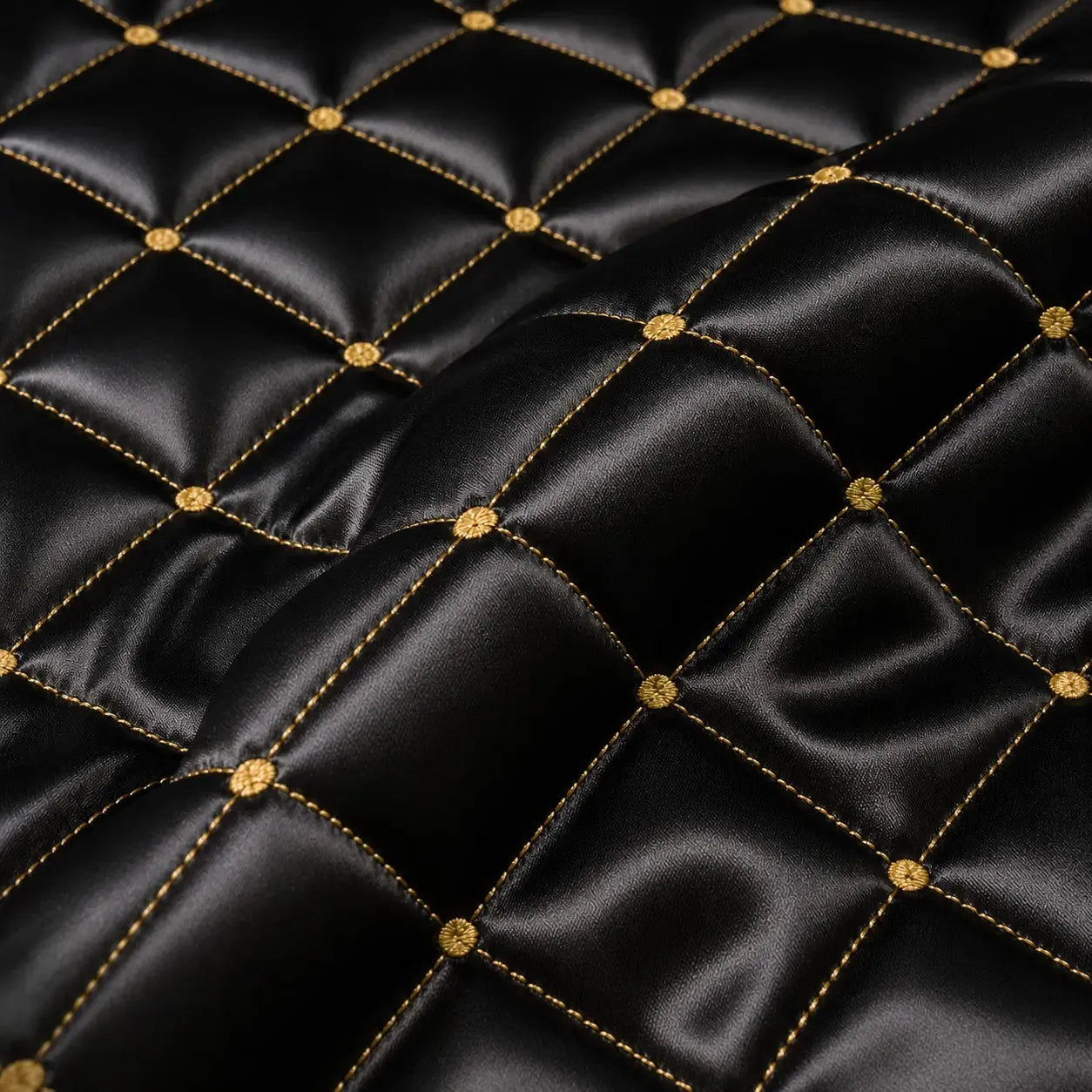 Purple and Gold European Soft Brushed Quilted Bed Skirt + 2 Pillowcases Set - Breathable Padded 150 x 200CM Mattress Cover with Lace Trim and 45CM Elevated Valance, All Season Dust Protection