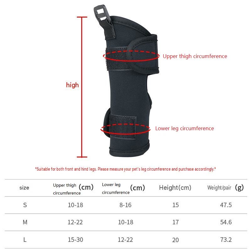 S Size Adjustable Dog Knee Brace set - Include front and hind legs Soft Neoprene Leg Support Sleeve with Elastic Straps, Anti-Lick Recovery Aid for Pets