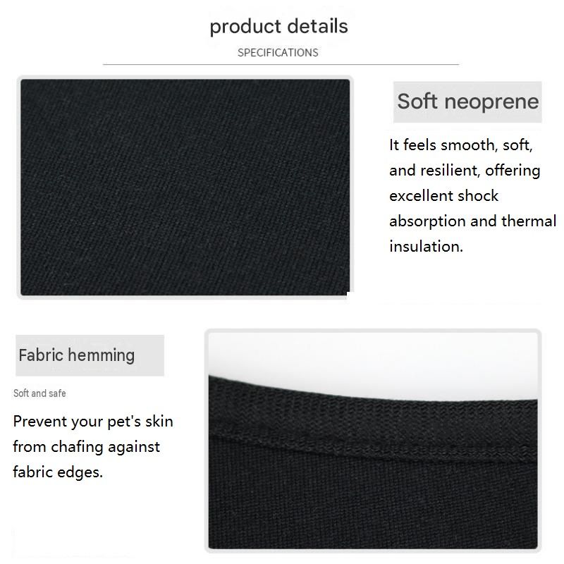 M Size Adjustable Dog Knee Brace set - Include front and hind legs Soft Neoprene Leg Support Sleeve with Elastic Straps, Anti-Lick Recovery Aid for Pets