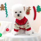 Red and Green  M Size Christmas tree pattern Christmas Pet Knitted Dress - Acrylic Dog and Cat Jumper, Lightweight Festive Winter Outfit for Pets, Holiday Photos and Celebrations