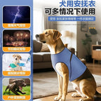 Blue S Size Dog Anxiety Relief Set - Breathable Mesh Calming Vest and Noise Reducing Earmuffs for Dogs, Thunderstorm and Fireworks Stress Support