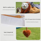 Lion Style Canvas Pet Carrier Grey Bag（big size 45*12.5*29cm） - Adjustable Head Opening, Breathable Mesh, 8cm Wide Shoulder Strap, PE Support Base, Portable Crossbody Sling for Cats and Dogs, Travel Friendly Design