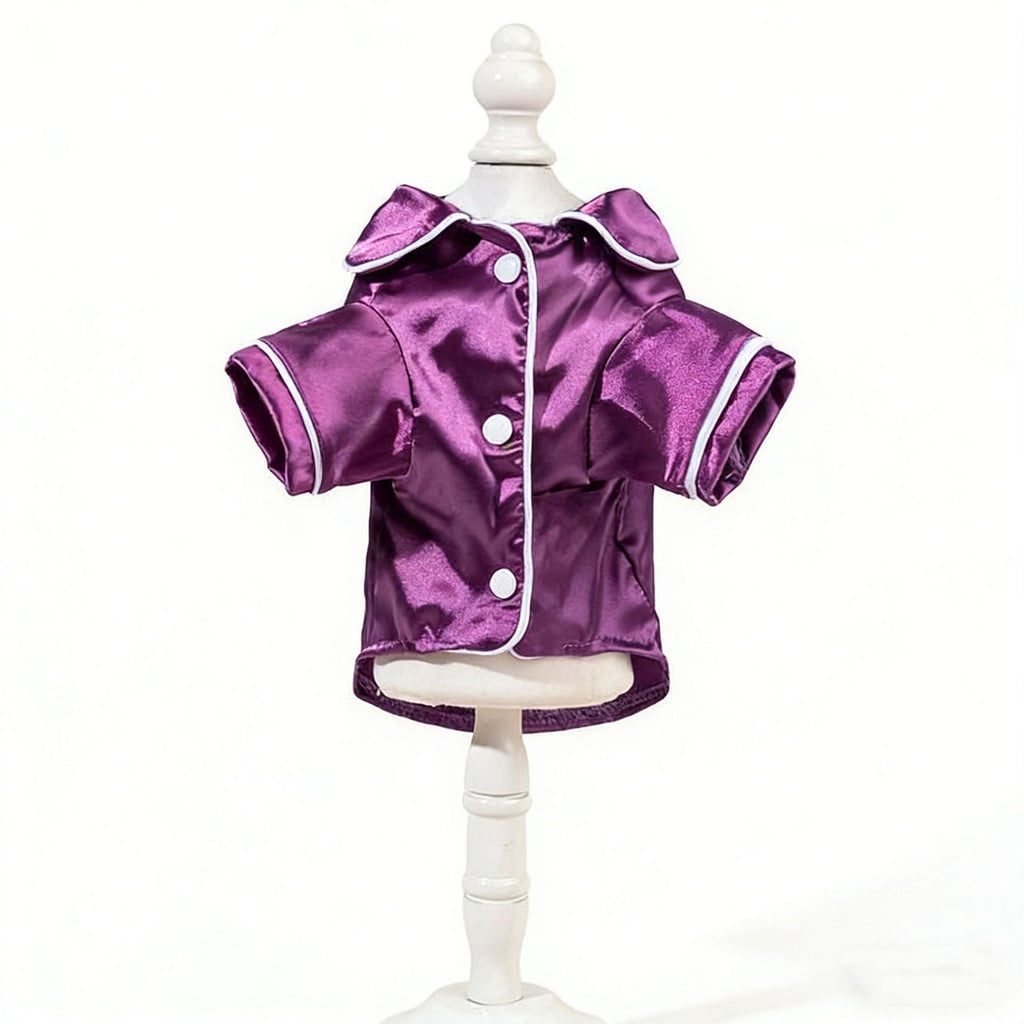 Purple Pet Pyjamas S Size- Lightweight Acrylic Dog and Cat Sleepwear, Compact Indoor Loungewear for Small Pets, Spring and Summer Pet Clothing