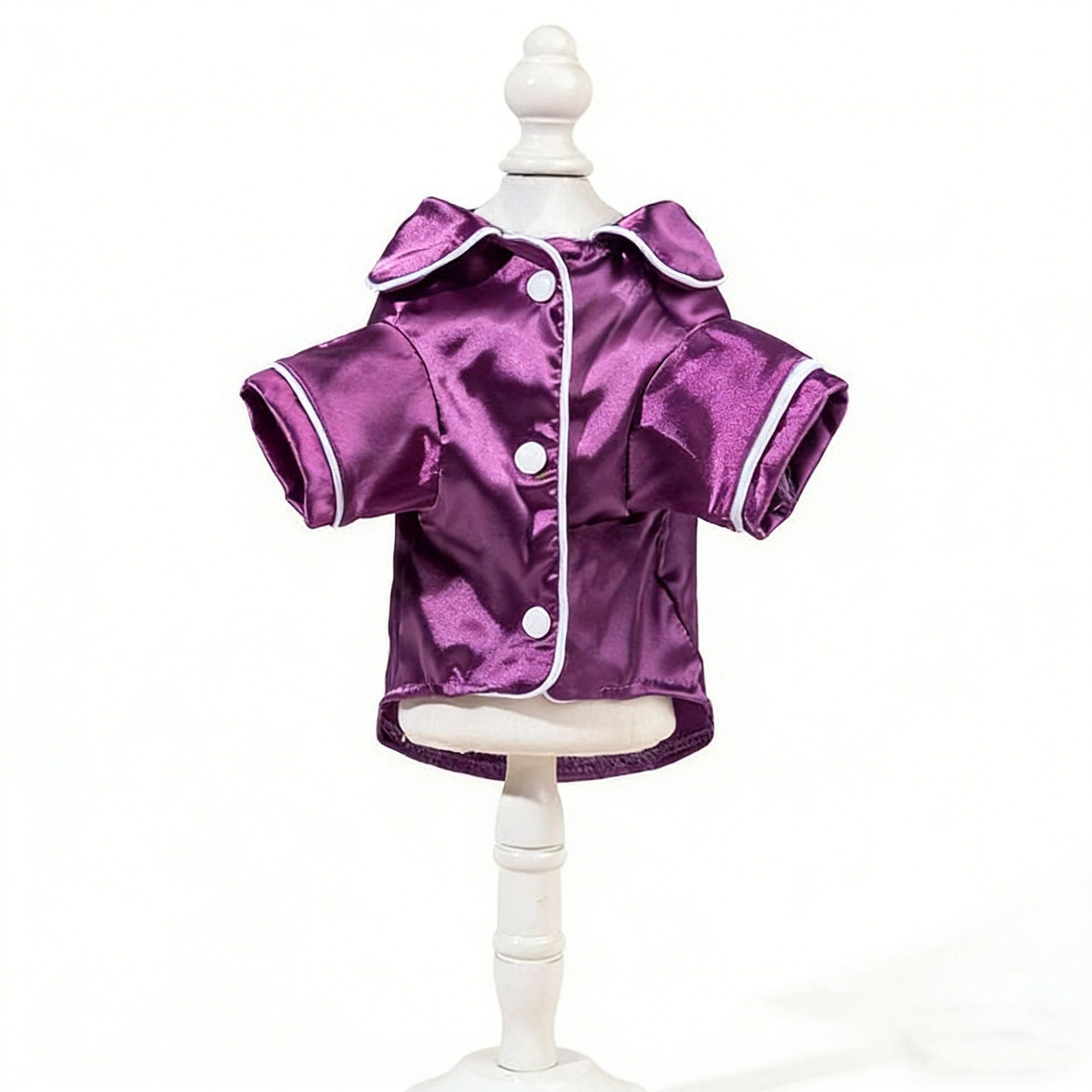 Purple Pet Pyjamas M Size- Lightweight Acrylic Dog and Cat Sleepwear, Compact Indoor Loungewear for Small Pets, Spring and Summer Pet Clothing