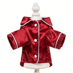 Red Pet Pyjamas S Size- Lightweight Acrylic Dog and Cat Sleepwear, Compact Indoor Loungewear for Small Pets, Spring and Summer Pet Clothing