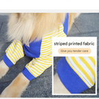 Blue 4XL Size Dog Protective Care Set - Polyester Elbow Sleeve, Adjustable Taffeta Dog Boots with Non-Slip Sole, Breathable Joint Support Clothing and Paw Protection