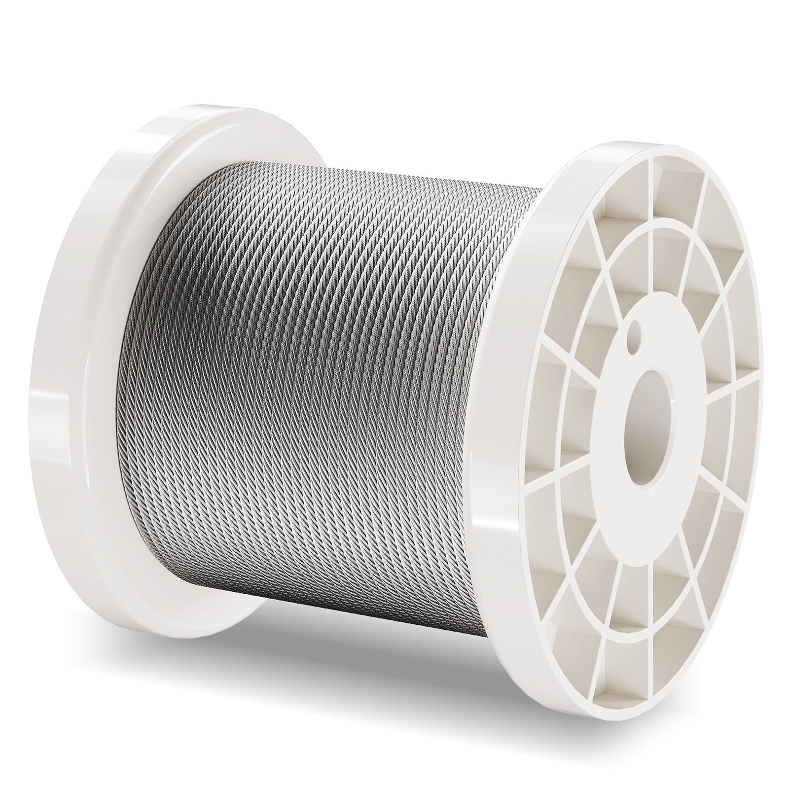 Wire Rope Kit, 1.59 mm 100.6 m 304 Stainless Steel Cable with 80 Sleeves and 20 Thimbles, 2KN Breaking Strength, 7 x 7 Strands Marine Aircraft Grade for Handrail Stair Decking Fence Outdoors