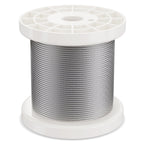 Wire Rope Kit, 1.59 mm 100.6 m 304 Stainless Steel Cable with 80 Sleeves and 20 Thimbles, 2KN Breaking Strength, 7 x 7 Strands Marine Aircraft Grade for Handrail Stair Decking Fence Outdoors