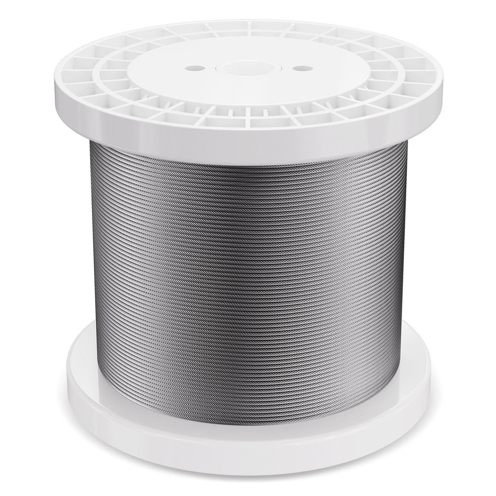 Wire Rope Kit, 3.18 mm 305 m 316 Stainless Steel Cable with Cutter and Gloves, 7.1KN Breaking Strength, 7x7 Strands Construction Marine Aircraft Grade for Handrail Stair Decking Fence Outdoors
