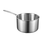 4 QT Saucepan, Stainless Steel Saucepan with Glass Lid, Multipurpose Nonstick Stainless Steel Small Cooking Sauce Pot with Ergonomic Handle, Friendly for Oven, Dishwasher, Induction Cooker